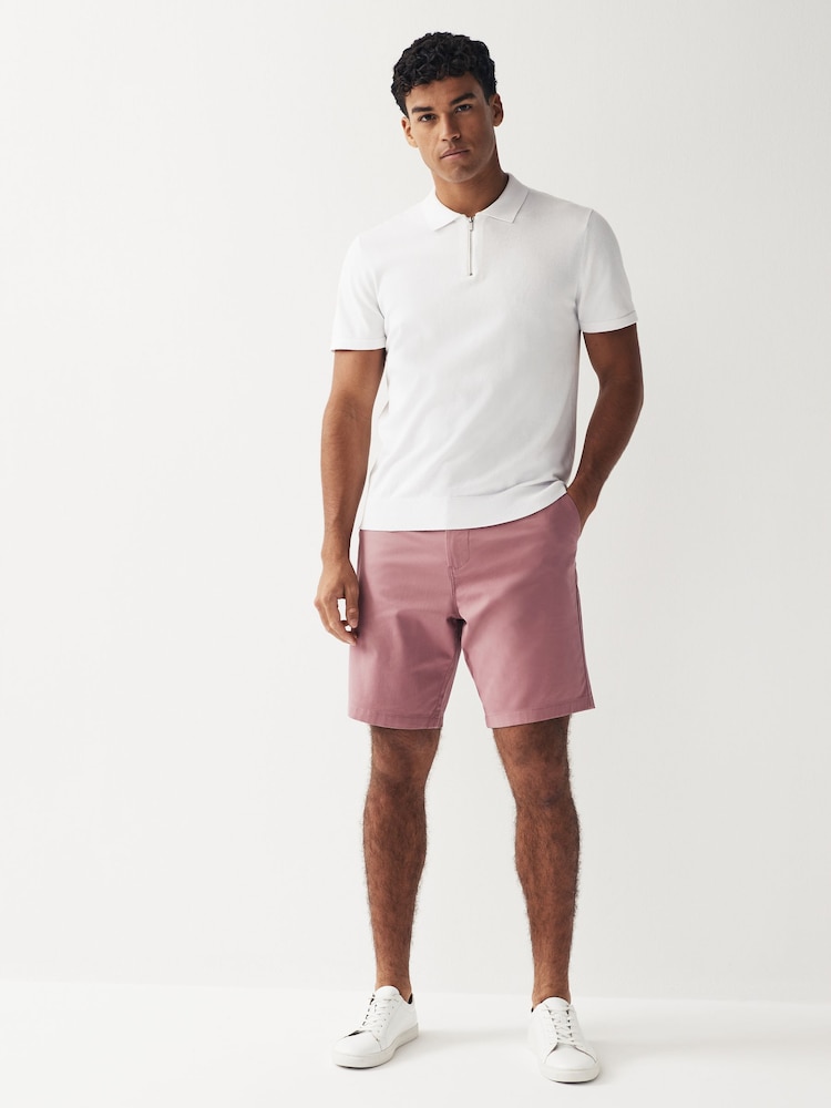 Pink Slim Fit Stretch Chinos Shorts - Image 2 of 8