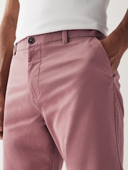 Pink Slim Fit Stretch Chinos Shorts - Image 4 of 8