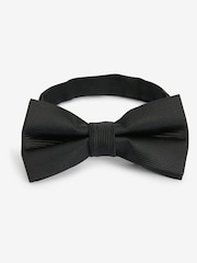 Black/White Bow Tie And Pocket Square Set - Image 3 of 5