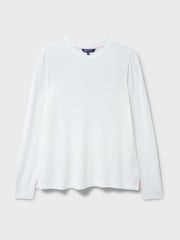 화이트 - Crew Clothing Textured Stripe Long Sleeve Top - 5의 이미지 5