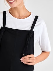 JoJo Maman Bébé Black Jersey Maternity Dungarees - Image 4 of 4
