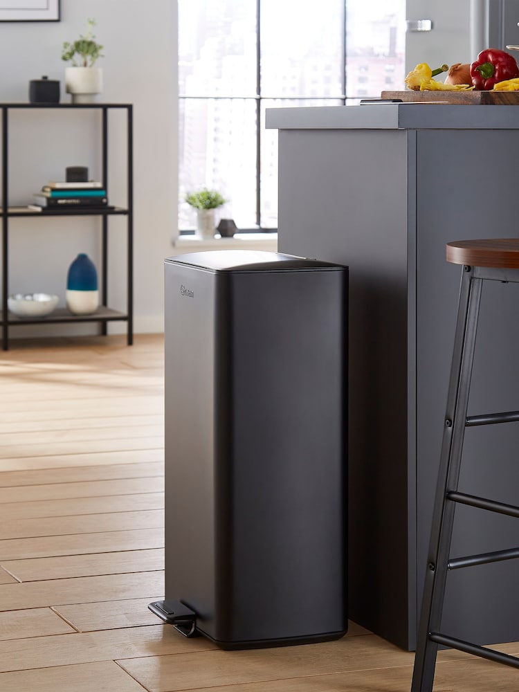 Swan Black 30L Pedal Bin - Image 1 of 7