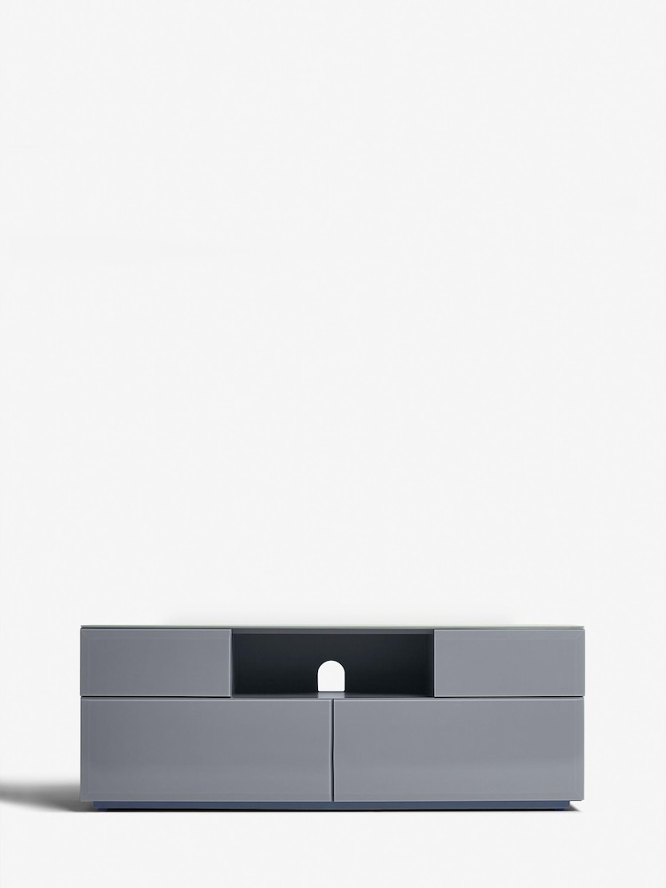 Grey Sloane Glass Collection Luxe Up to 55" TV Stand - Image 2 of 7