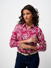 Crew Clothing Pink Viscose Twill Drapey Shirt - Image 1 of 5