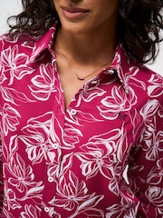 Crew Clothing Pink Viscose Twill Drapey Shirt - Image 4 of 5