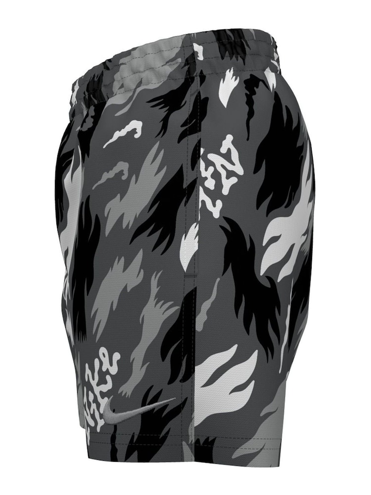 Nike Black 4 Inch Print Volley Swim Shorts - Image 5 of 5