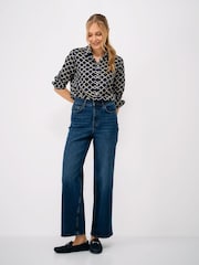 Crew Clothing Blue Viscose Twill Drapey Shirt - Image 3 of 5