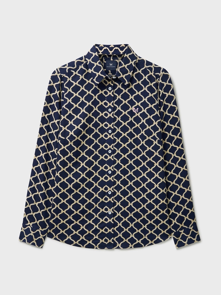 Crew Clothing Blue Viscose Twill Drapey Shirt - Image 5 of 5 Crew Clothing Blue Viscose Twill Drapey Shirt - Image 5 of 5