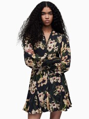 AllSaints Green Dana Francoise Dress - Image 4 of 7