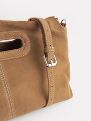 Tan Brown Suede Clutch Bag - Image 7 of 8