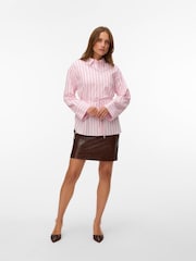 Vero Moda חולצת פסים עם חגורה ועם שרוול ארוך - תמונה 3 מתוך 4