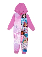 Vanilla Underground Pink Barbie Unisex Kids Fleece All-In-One - Image 1 of 5