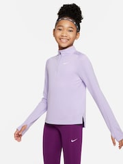 Nike Purple Lilac Dri-FIT Long Sleeve Half Zip Top - Image 1 of 5