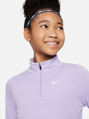 Nike Purple Lilac Dri-FIT Long Sleeve Half Zip Top - Image 3 of 5