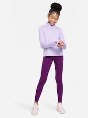 Nike Purple Lilac Dri-FIT Long Sleeve Half Zip Top - Image 5 of 5