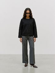 VERO MODA Black Mandarin Collar Jacket - Image 3 of 7