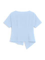 VERO MODA Asymmetric Short Sleeve Mandarin Top - Larawan 7 ng 7