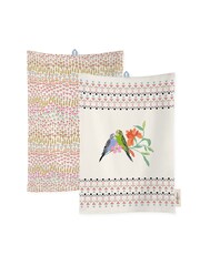 Cath Kidston 2 Pack Cream 100% Cotton Oven Mitt & Tea Towels - Image 3 of 4