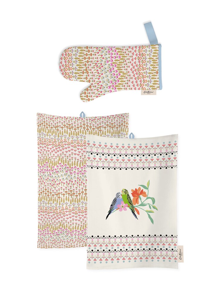 Cath Kidston 2 Pack Cream 100% Cotton Oven Mitt & Tea Towels - Image 4 of 4 Cath Kidston 2 Pack Cream 100% Cotton Oven Mitt & Tea Towels - Image 4 of 4