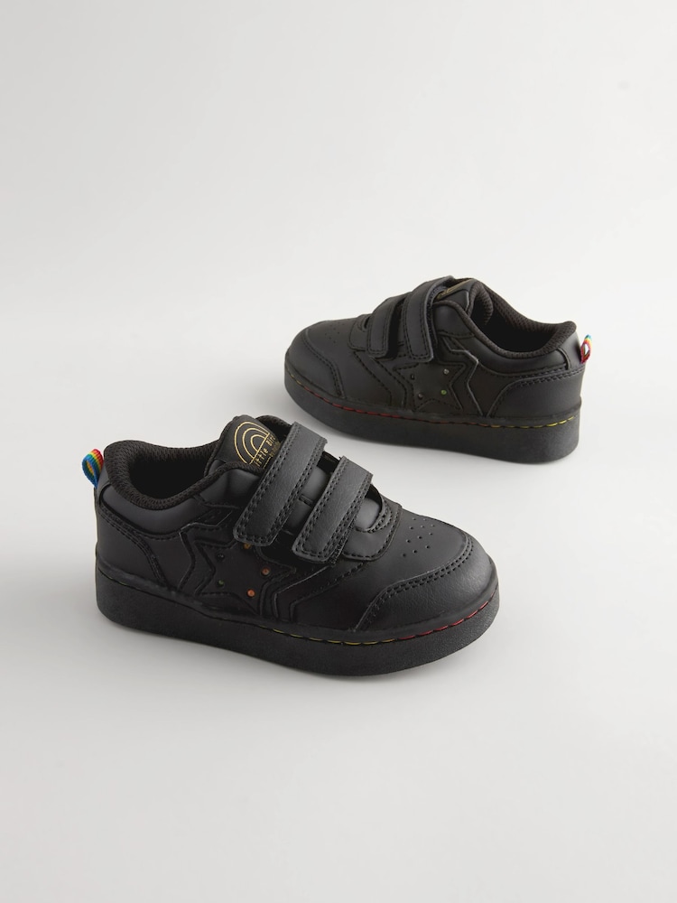 Little Bird by Jools Oliver Black Back to School Light Up Trainers - Image 2 of 5 Little Bird by Jools Oliver Black Back to School Light Up Trainers - Image 2 of 5