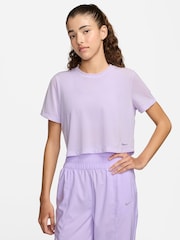Nike Lilac Purple One Classic Breathable Dri-FIT Short-Sleeve Top - Image 1 of 6