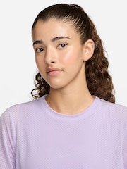 Nike Lilac Purple One Classic Breathable Dri-FIT Short-Sleeve Top - Image 3 of 6