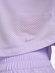 Nike Lilac Purple One Classic Breathable Dri-FIT Short-Sleeve Top - Image 6 of 6