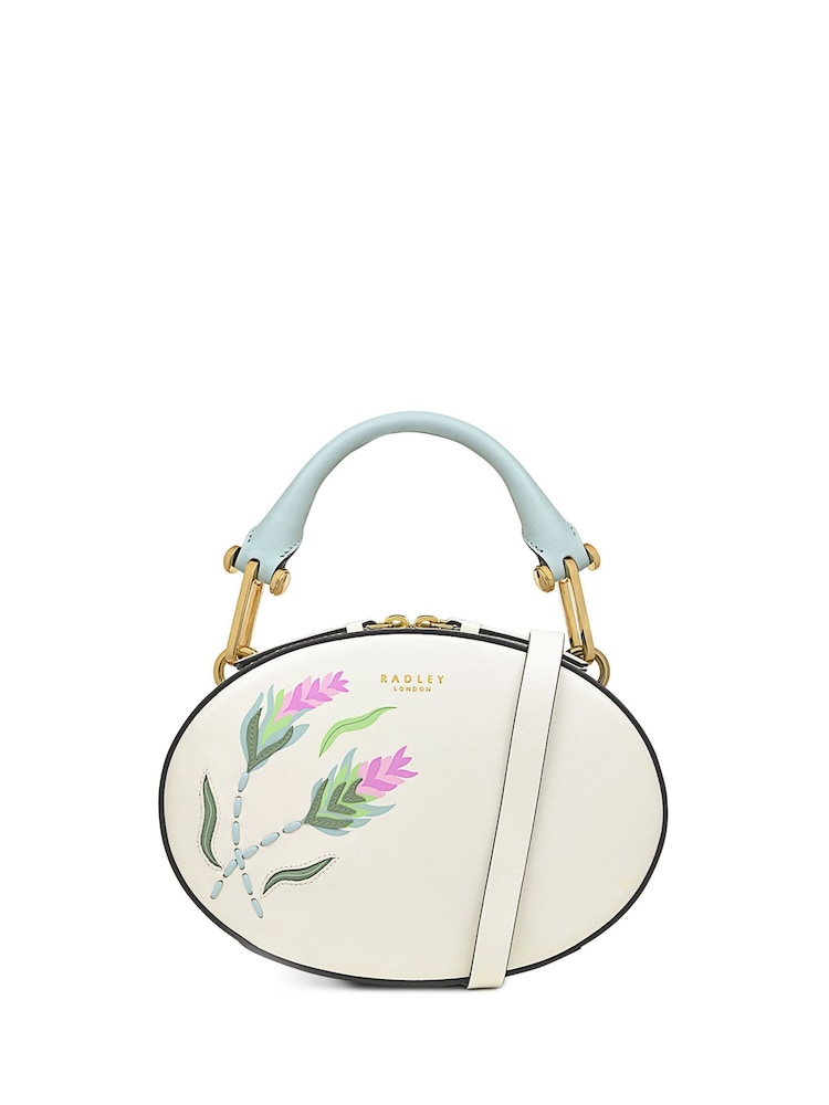 Radley London Small Basil Street Floral Zip Around Grab White Bag - Image 2 of 5
