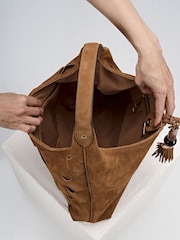 Marron fauve - Sac hobo Luella Grey Pandora Weave Slouch - Image 4 sur 6
