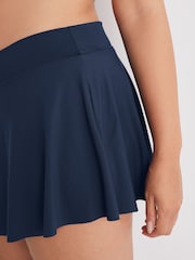 Navy Blue Swim Skirt Bikini Bottoms - Image 4 of 5