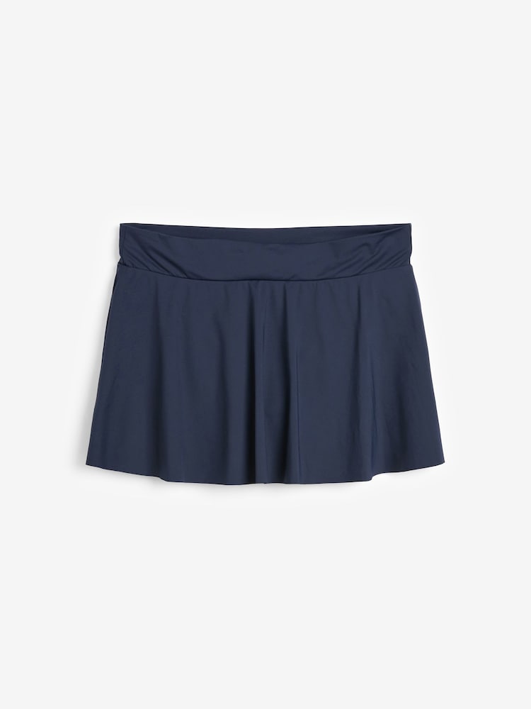 Navy Blue Swim Skirt Bikini Bottoms - Image 5 of 5