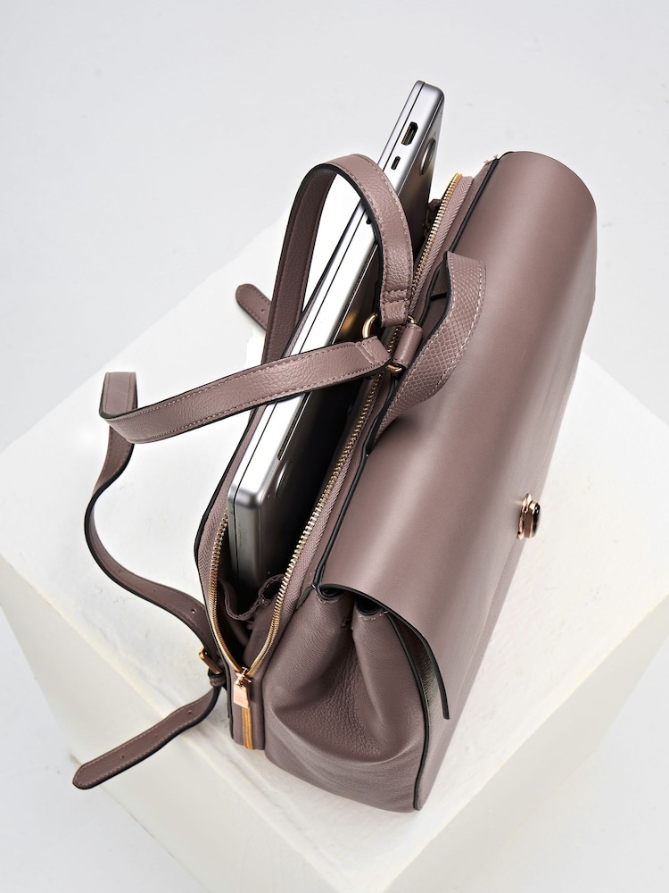Luella Grey Nude Casey Laptop Backpack - Image 4 of 4 Luella Grey Nude Casey Laptop Backpack - Image 4 of 4