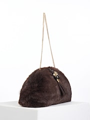 Luella Grey Brown Indigo Oversized Clutch - Image 3 of 4
