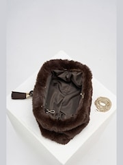 Luella Grey Brown Indigo Oversized Clutch - Image 4 of 4