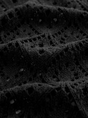 Black Wide Sleeve Crochet Jumper - Image 5 of 5
