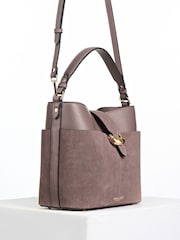 Beige - Luella Grey Indra Bucket Crossbody-veske - Bilde 5 av 6