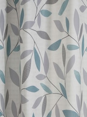 Fusion Blue Beechwood Eyelet 100% Cotton Curtains - Image 4 of 4