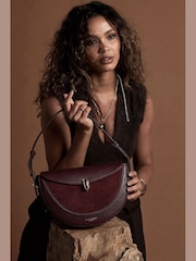 Luella Grey Purple Angelina Multiway Shoulder Saddle Bag - Image 1 of 5
