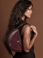 Luella Grey Purple Angelina Multiway Shoulder Saddle Bag - Image 2 of 5
