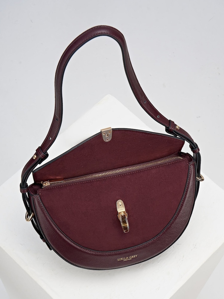 Luella Grey Purple Angelina Multiway Shoulder Saddle Bag - Image 5 of 5 Luella Grey Purple Angelina Multiway Shoulder Saddle Bag - Image 5 of 5