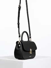 Luella Grey Black Delia Top Handle Cross-Body Bag - Image 2 of 3