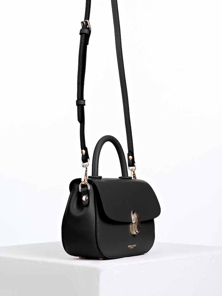 Luella Grey Black Delia Top Handle Cross-Body Bag - Image 2 of 3 Luella Grey Black Delia Top Handle Cross-Body Bag - Image 2 of 3