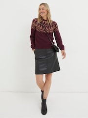 FatFace Purple Silvie Fairlise Sparkle Jumper - Image 4 of 6