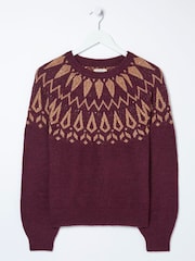 FatFace Purple Silvie Fairlise Sparkle Jumper - Image 6 of 6