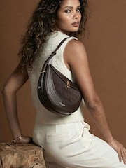 Luella Grey Brown Angelina Multiway Shoulder Saddle Bag - Image 2 of 5