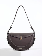 Luella Grey Brown Angelina Multiway Shoulder Saddle Bag - Image 3 of 5