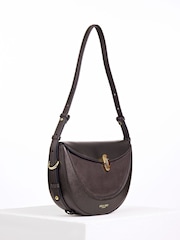 Luella Grey Brown Angelina Multiway Shoulder Saddle Bag - Image 4 of 5