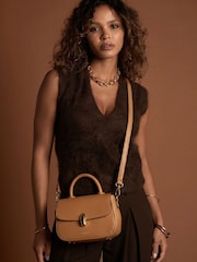 Luella Grey Tan Brown Delia Top Handle Cross-Body - Image 2 of 5