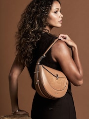 Luella Grey Tan Brown Angelina Multiway Shoulder Saddle Bag - Image 3 of 6