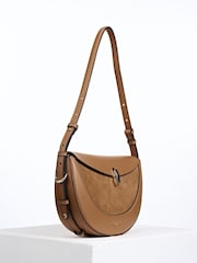 Luella Grey Tan Brown Angelina Multiway Shoulder Saddle Bag - Image 5 of 6